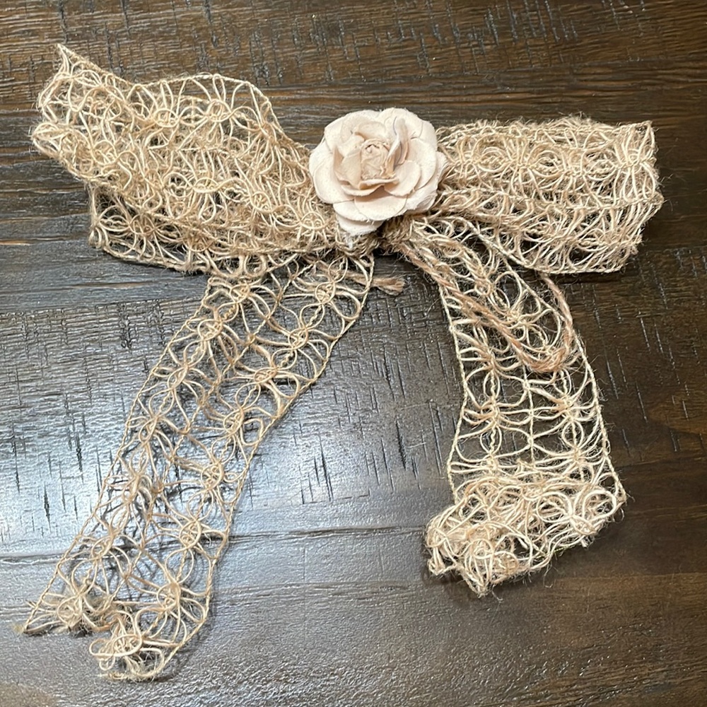 Two Rustic Wedding Chair Bows